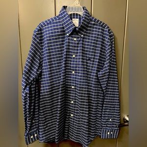 Brooks Brothers Mens Regular Fit Cotton Blend Mixed Plaid Button Down Shirt